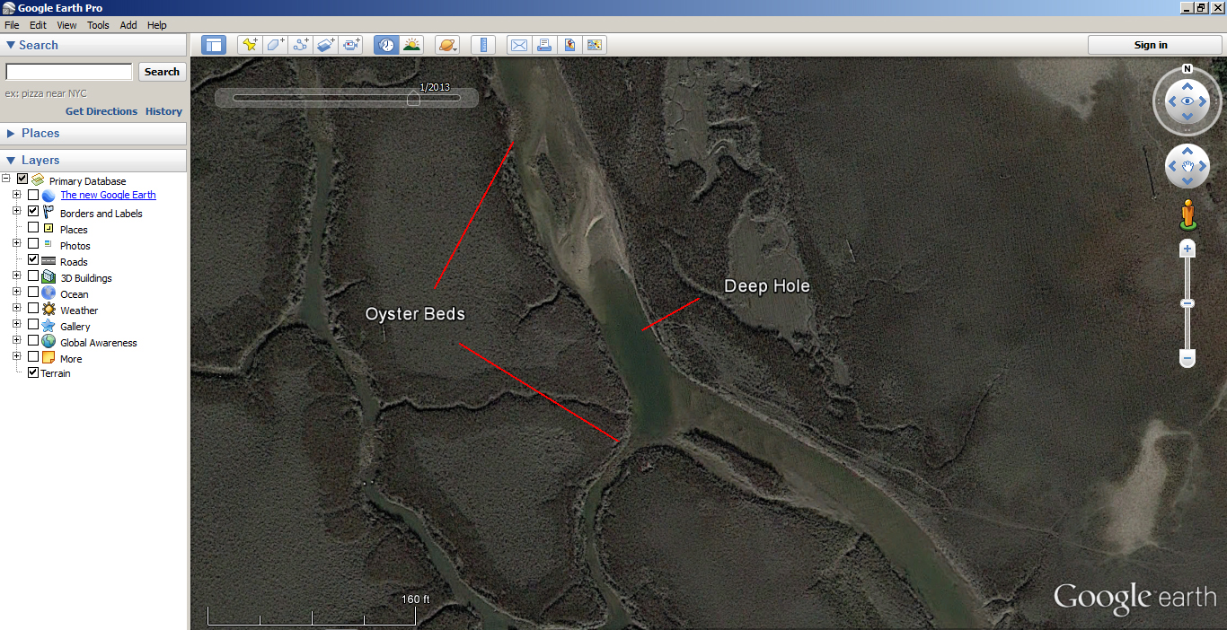 How to Use Google Earth to find Inshore Structure 2