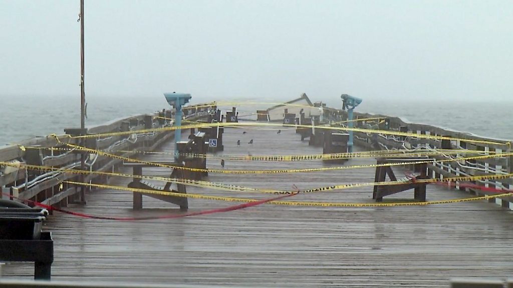Flagler Beach Pier after hurricane Ian